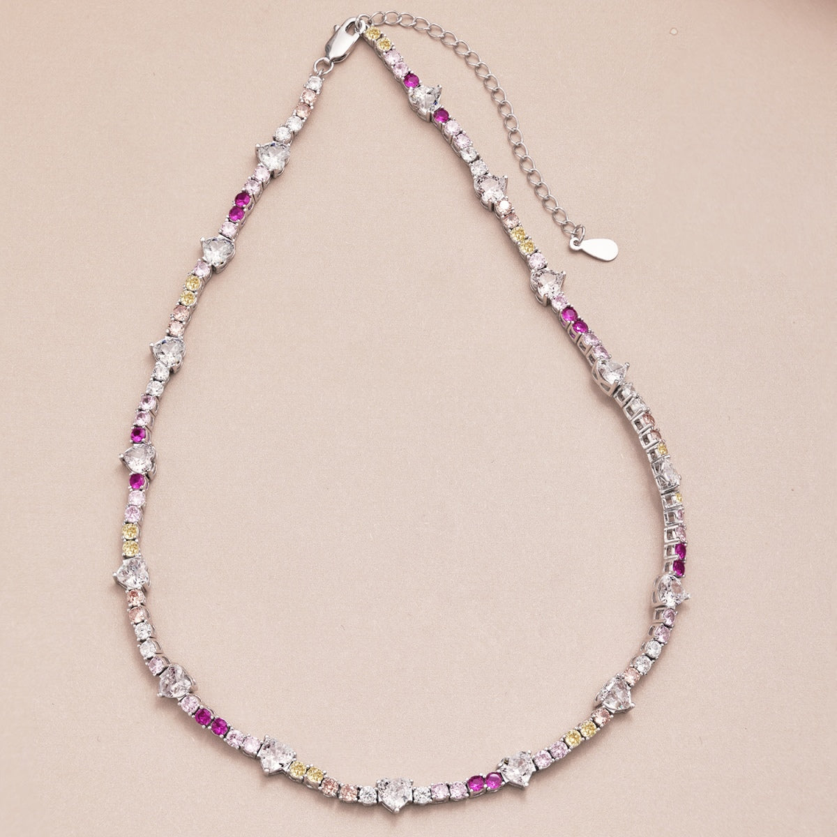 [Rose Tomorrow]Delicate Colorful Rainbow Tennis Chain