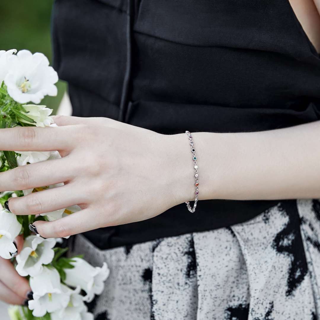 [Rose Tomorrow]Colorful Bead Array Bracelet