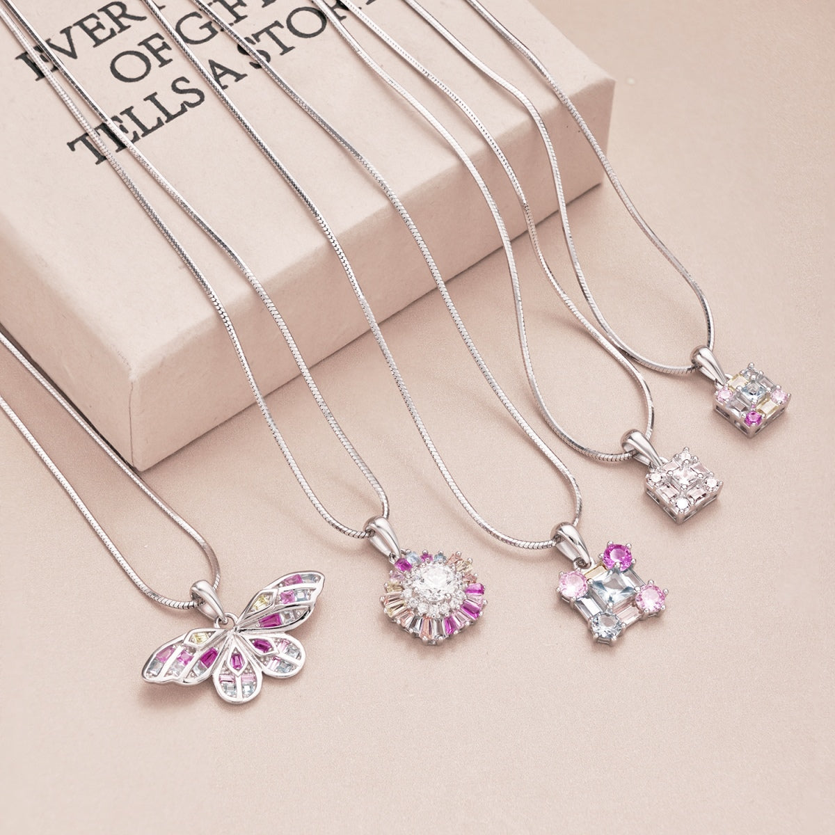 [Rose Tomorrow]Charming Flower Colorful Necklace