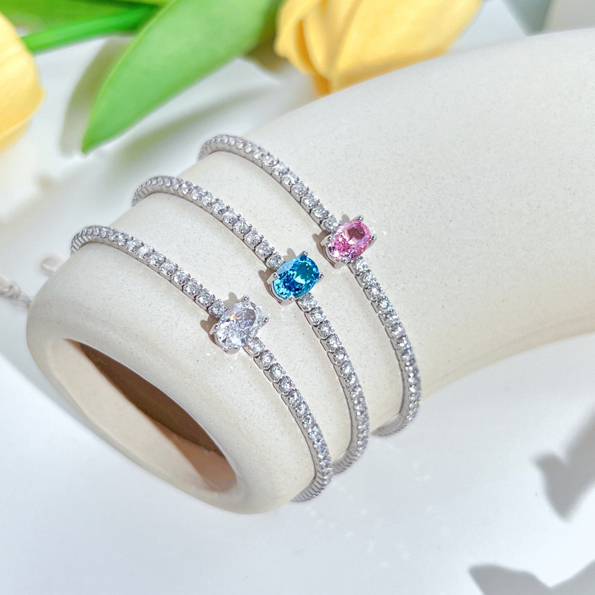 [Rose Tomorrow]0.75 Carat Exquisite Oval Cut Daily Bracelet