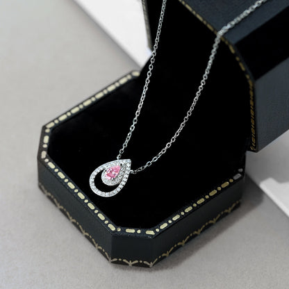 [Rose Tomorrow]Sparkling Pear Cut Necklace