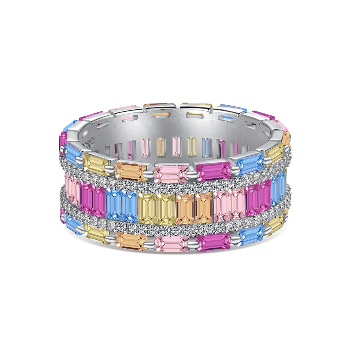 [Rose Tomorrow]Dazzling Colorful Radiant Cut Party Ring