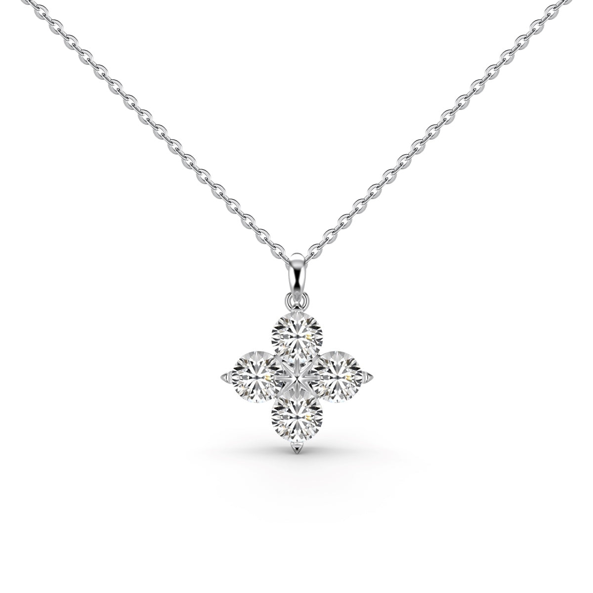 [Rose Tomorrow]Four-Leaf Clover And Eight-Pointed Star Necklace