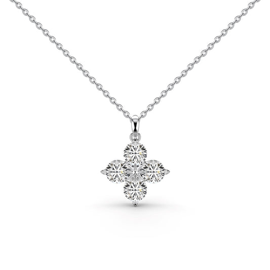 [Rose Tomorrow]Four-Leaf Clover And Eight-Pointed Star Necklace