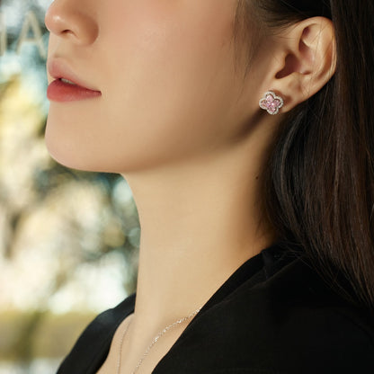 [Rose Tomorrow]Lucky Four-Leaf Clover Exquisite Earrings