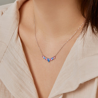 [Rose Tomorrow]Dainty Colorful Heart Necklace