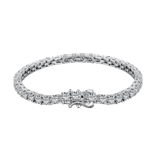 [Rose Tomorrow]Luxurious Ornate Round Cut Tennis Bracelet