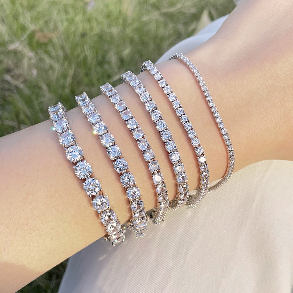 [Rose Tomorrow]Luxurious Ornate Round Cut Tennis Bracelet