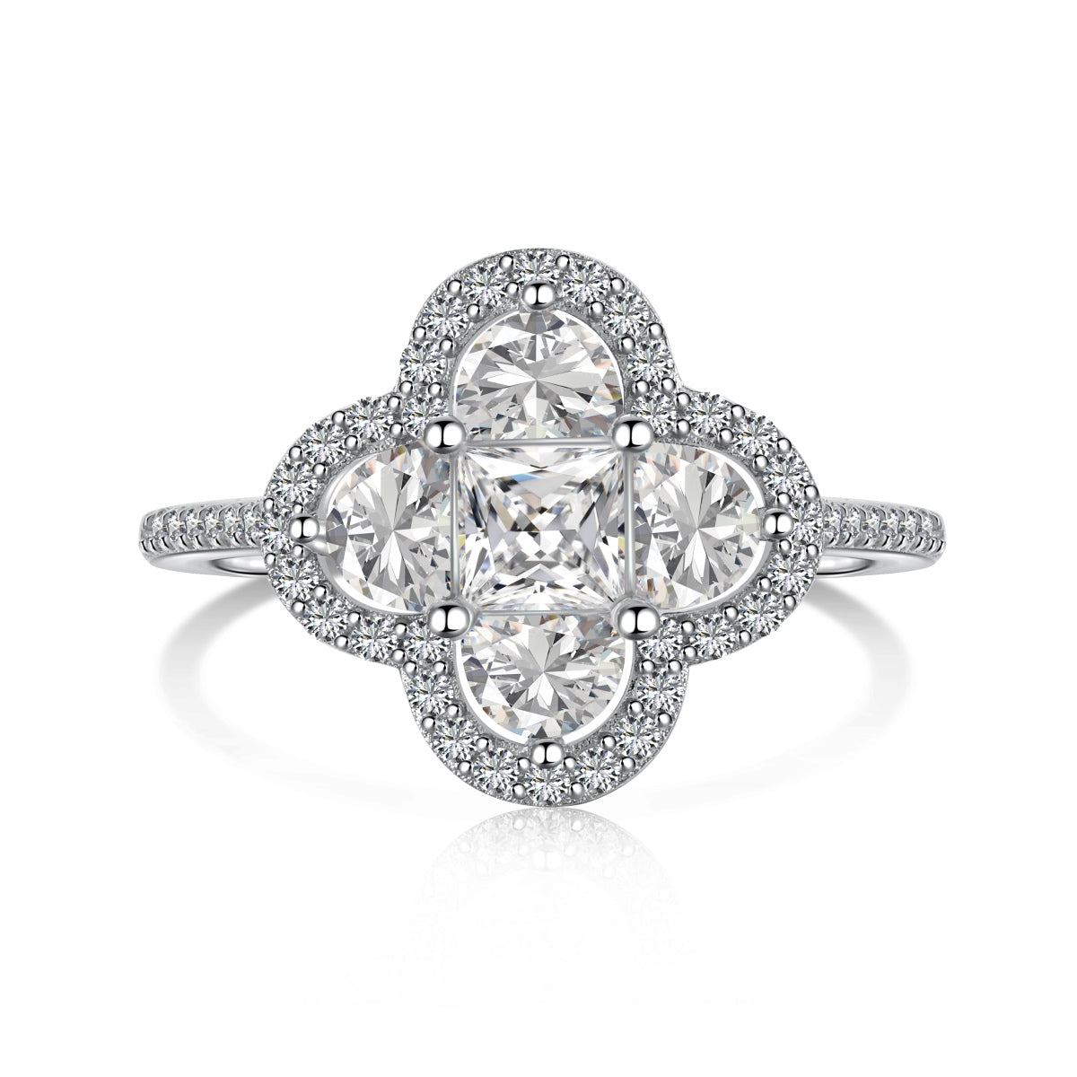 [Rose Tomorrow]Luxurious Eternity Flower Shape Banquet Ring