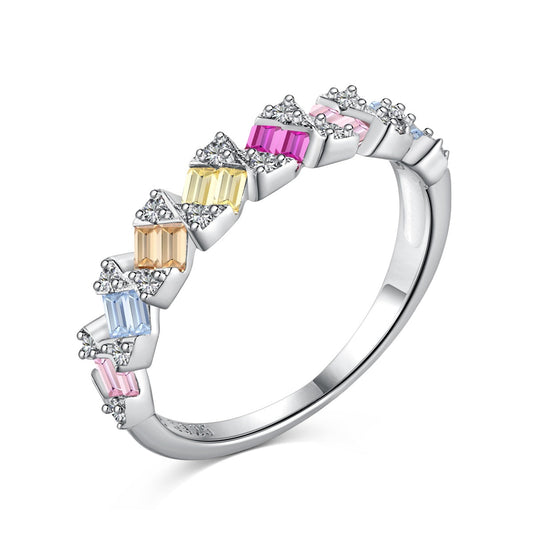 [Rose Tomorrow]Delicate Vibrant Emerald Cut Daily Ring