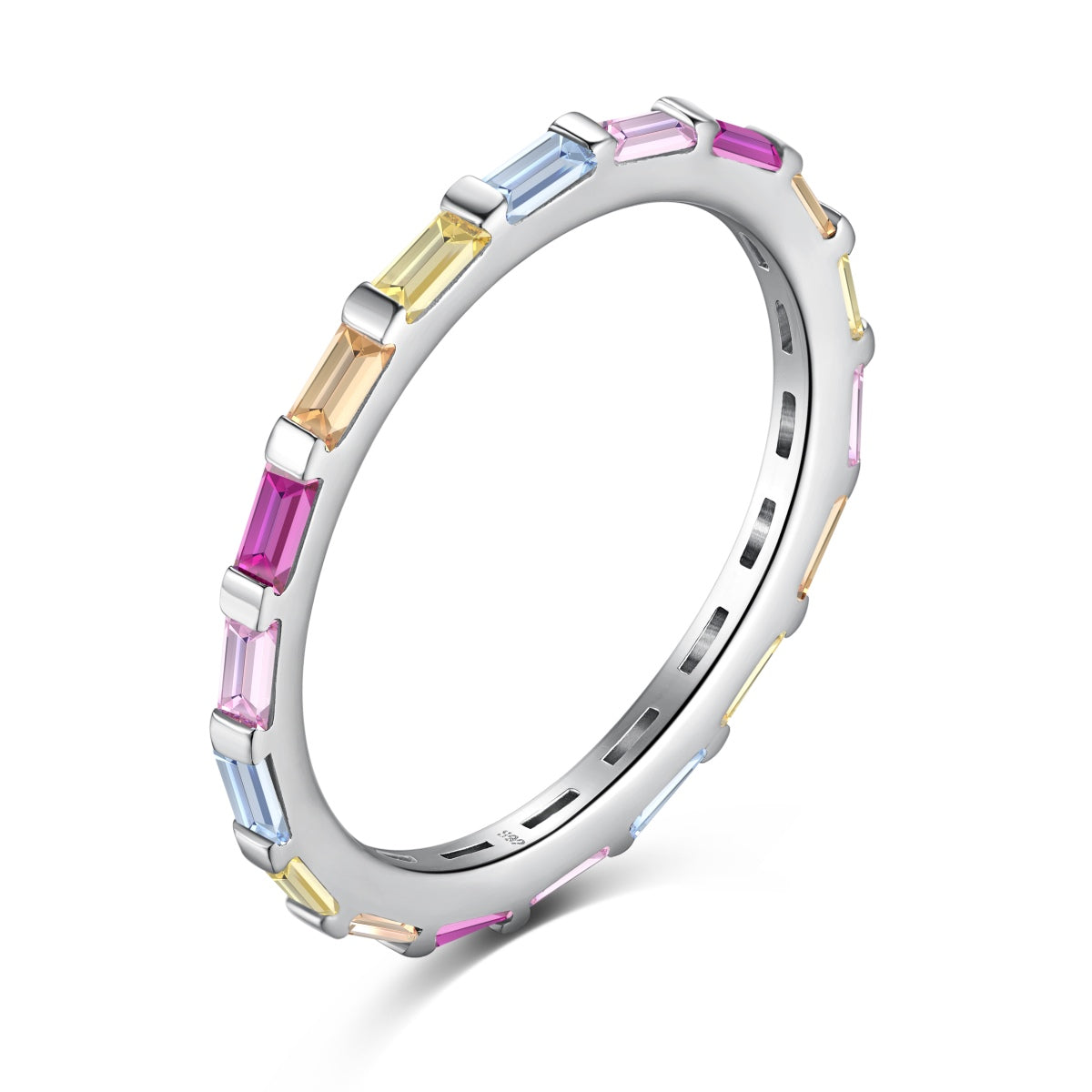 [Rose Tomorrow]Exquisite Multicolored Emerald Cut Daily Ring