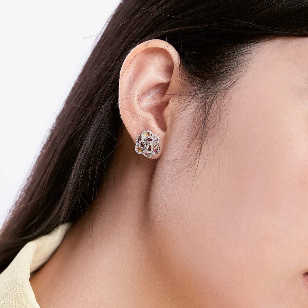 [Rose Tomorrow]Exquisite Flower Shape Daily Earrings