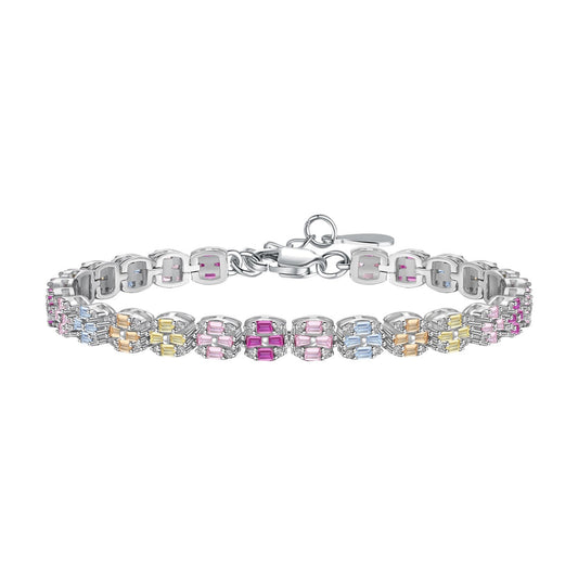 [Rose Tomorrow]Delicate Colorful Emerald Cut Daily Bracelet