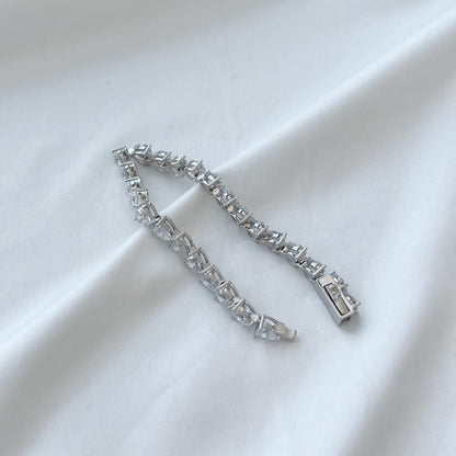 [Rose Tomorrow]0.75 Carat Elegant Romantic Heart Shape Lover Bracelet