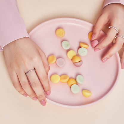 [Rose Tomorrow]Radiant Sparkling Round Cut Daily Ring