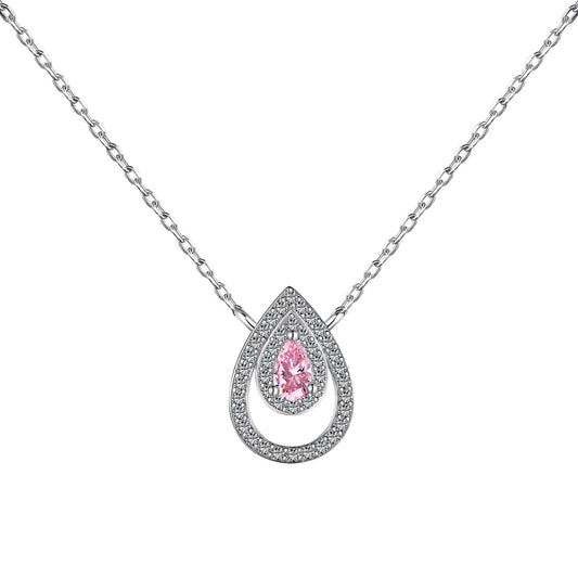 [Rose Tomorrow]Sparkling Pear Cut Necklace