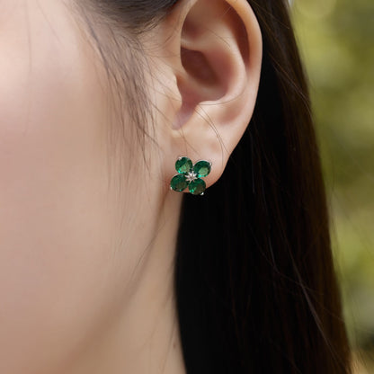 [Rose Tomorrow]Four-Leaf Clover Eight-Pointed Star Earrings