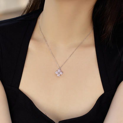 [Rose Tomorrow]Four-Leaf Clover And Eight-Pointed Star Necklace