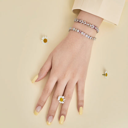 [Rose Tomorrow]Dainty Exquisite Flower Shape Daily Bracelet