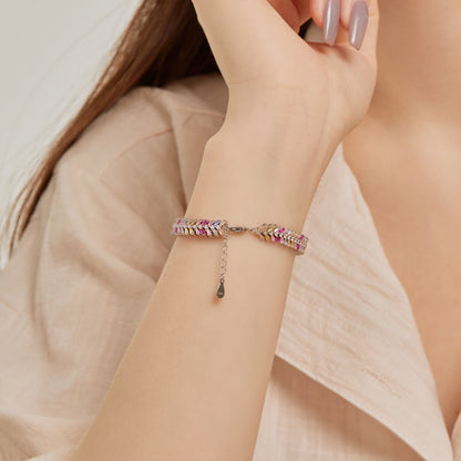 [Rose Tomorrow]Dainty Radiant Emerald Cut Daily Bracelet