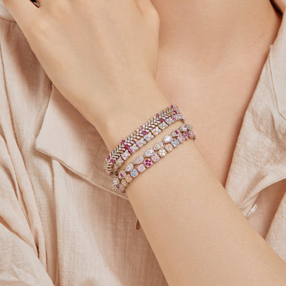 [Rose Tomorrow]Dainty Radiant Emerald Cut Daily Bracelet