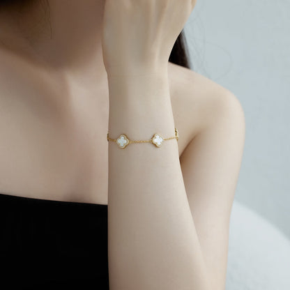 [Rose Tomorrow]Four-Leaf Clover Exquisite Bracelet