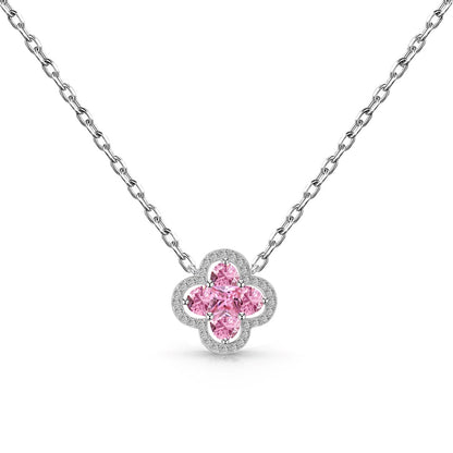 [Rose Tomorrow]Spliced Lucky Four-Leaf Clover Versatile Necklace