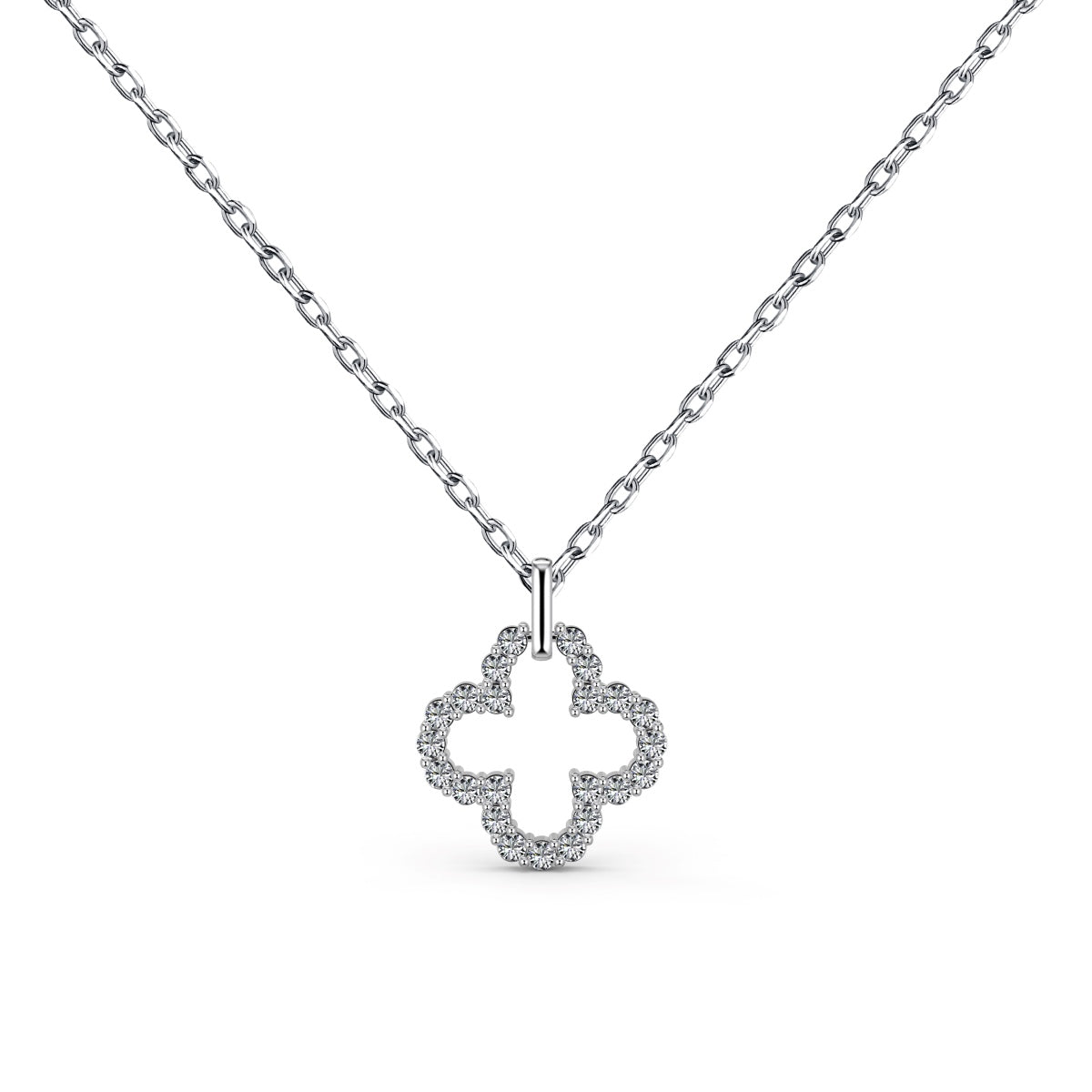 [Rose Tomorrow]Four-Leaf Clover Hollow Design Exquisite Necklace