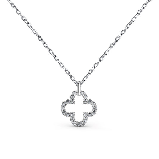 [Rose Tomorrow]Four-Leaf Clover Hollow Design Exquisite Necklace