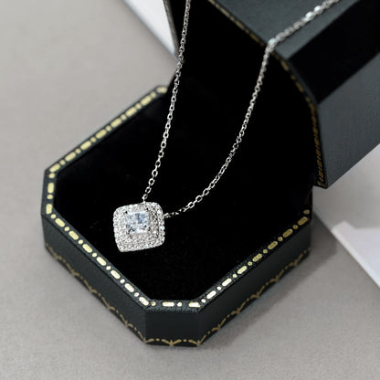 [Rose Tomorrow]Sparkling Asscher Cut Necklace