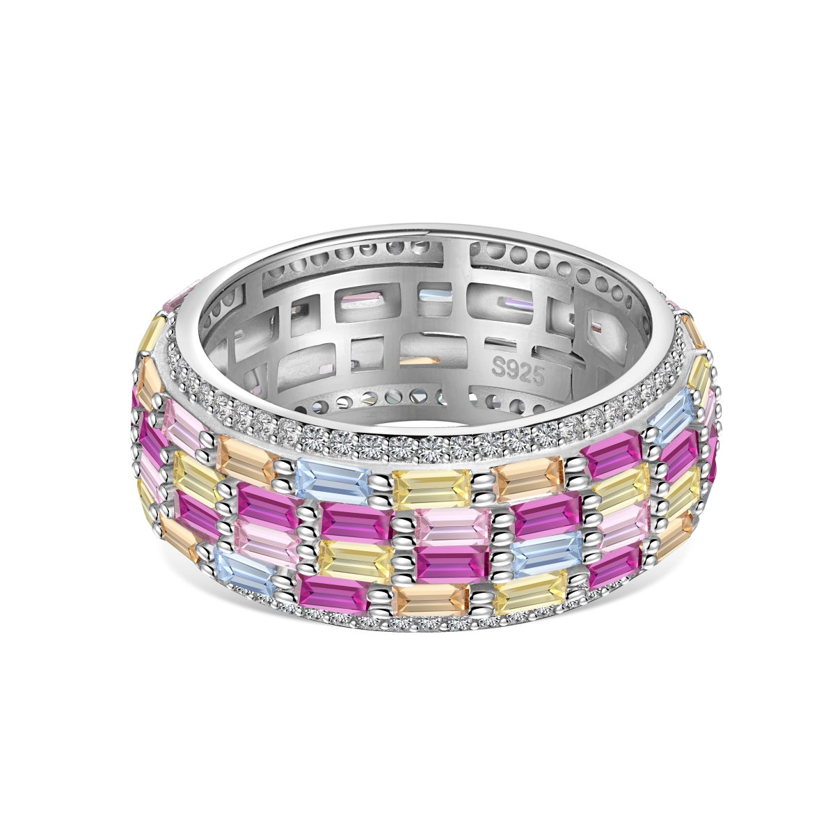 [Rose Tomorrow]Radiant Colorful Radiant Cut Daily Ring