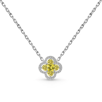 [Rose Tomorrow]Spliced Lucky Four-Leaf Clover Versatile Necklace