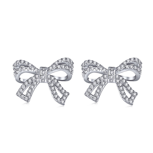 [Rose Tomorrow]Dainty Bow Shape Earrings