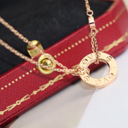 [Meteor Jewels]LOVE NECKLACE ADJUSTABLE Meteor GOLD 2 DIAMOND