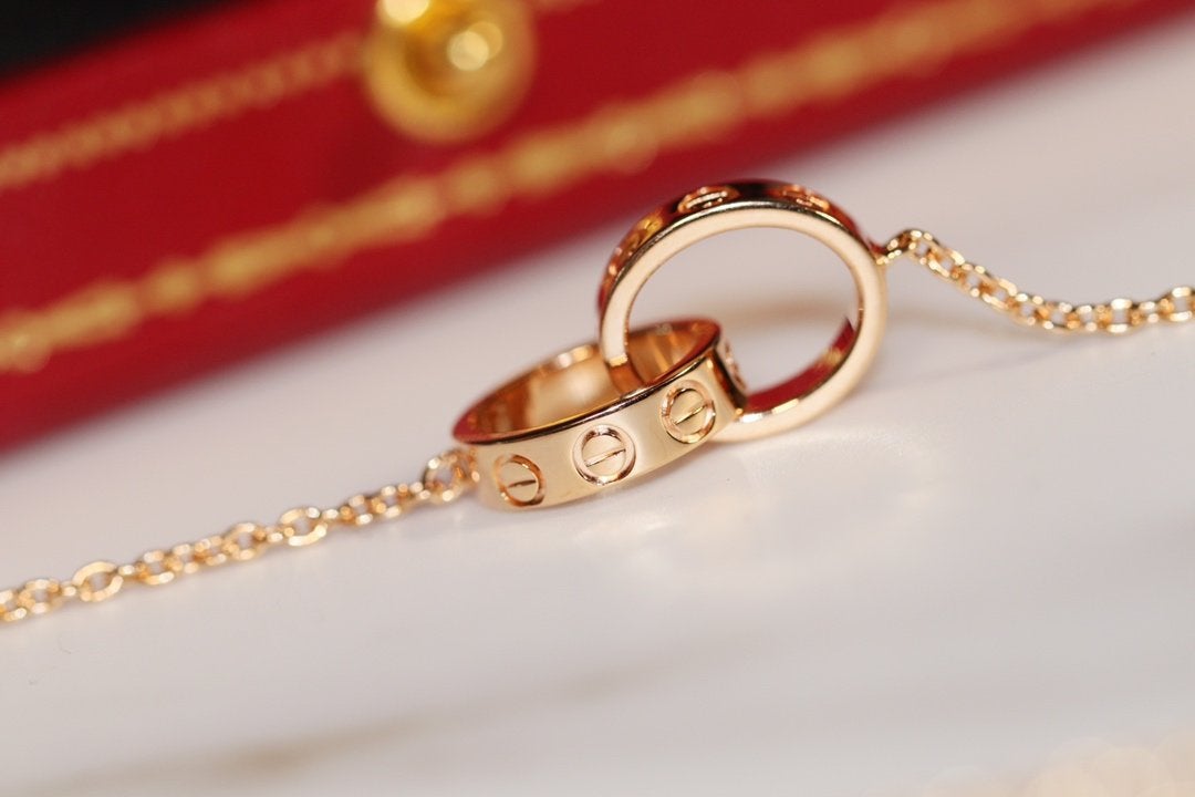 [Rose Tomorrow]LOVE NECKLACE PINK GOLD AND SILVER