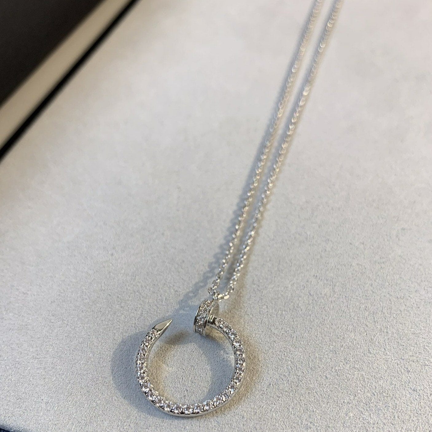 [Rose Tomorrow]JUSTE NECKLACE SILVER DIAMONDS