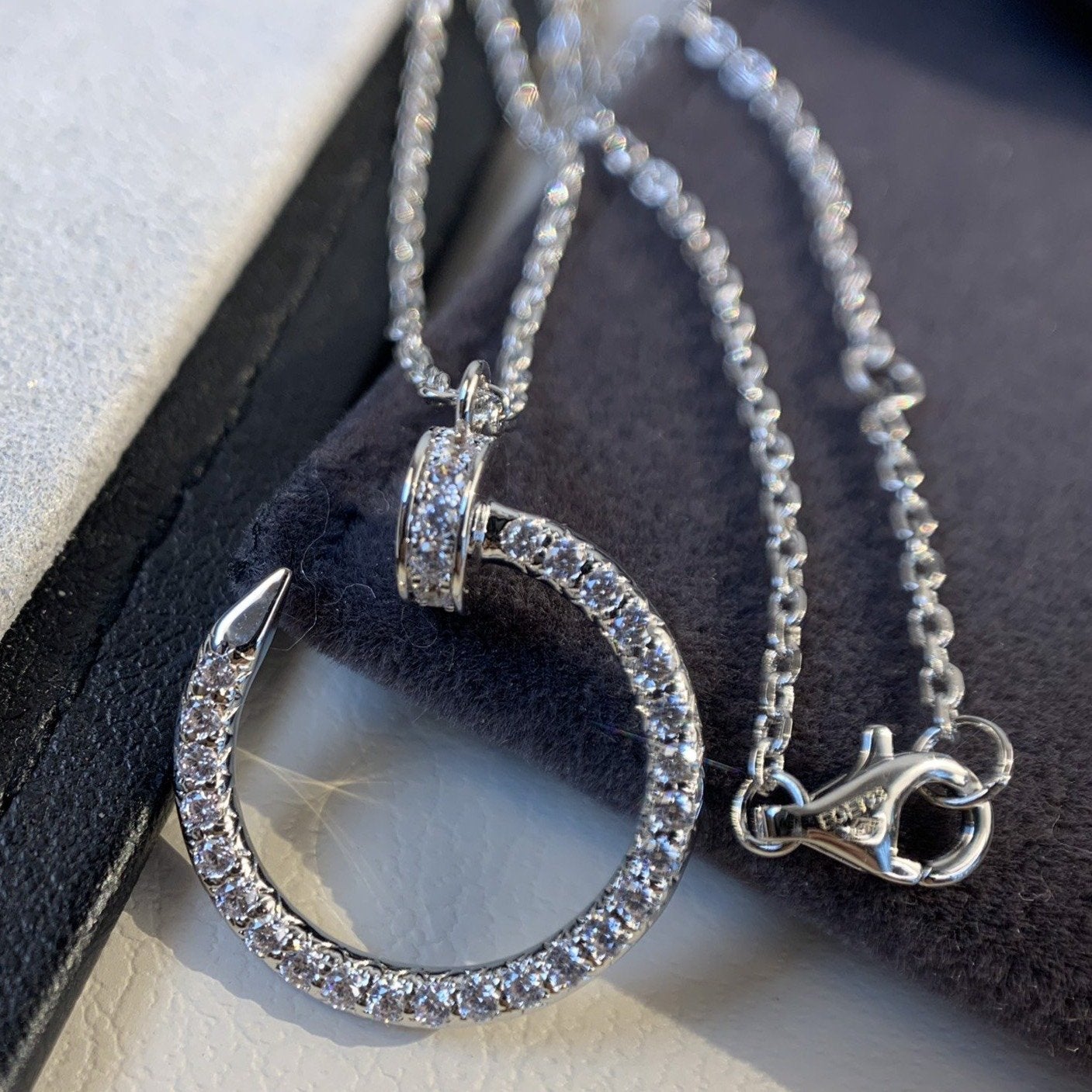 [Rose Tomorrow]JUSTE NECKLACE SILVER DIAMONDS