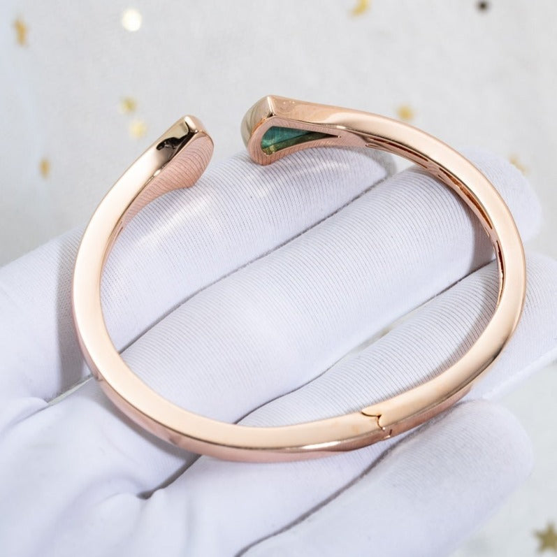 [Rose Tomorrow]DREAM BRACELET OPEN MALACHITE PINK GOLD