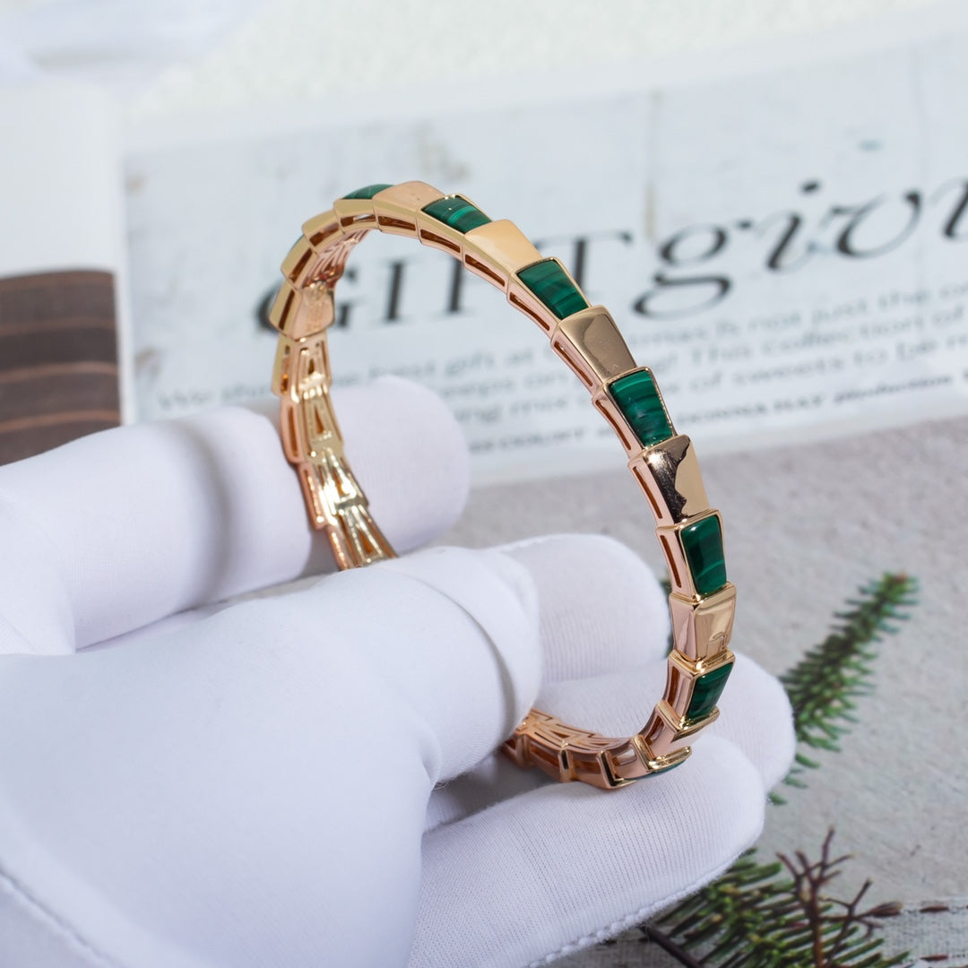 [Rose Tomorrow]SERPENTI BRACELET PINK GOLD MALACHITE