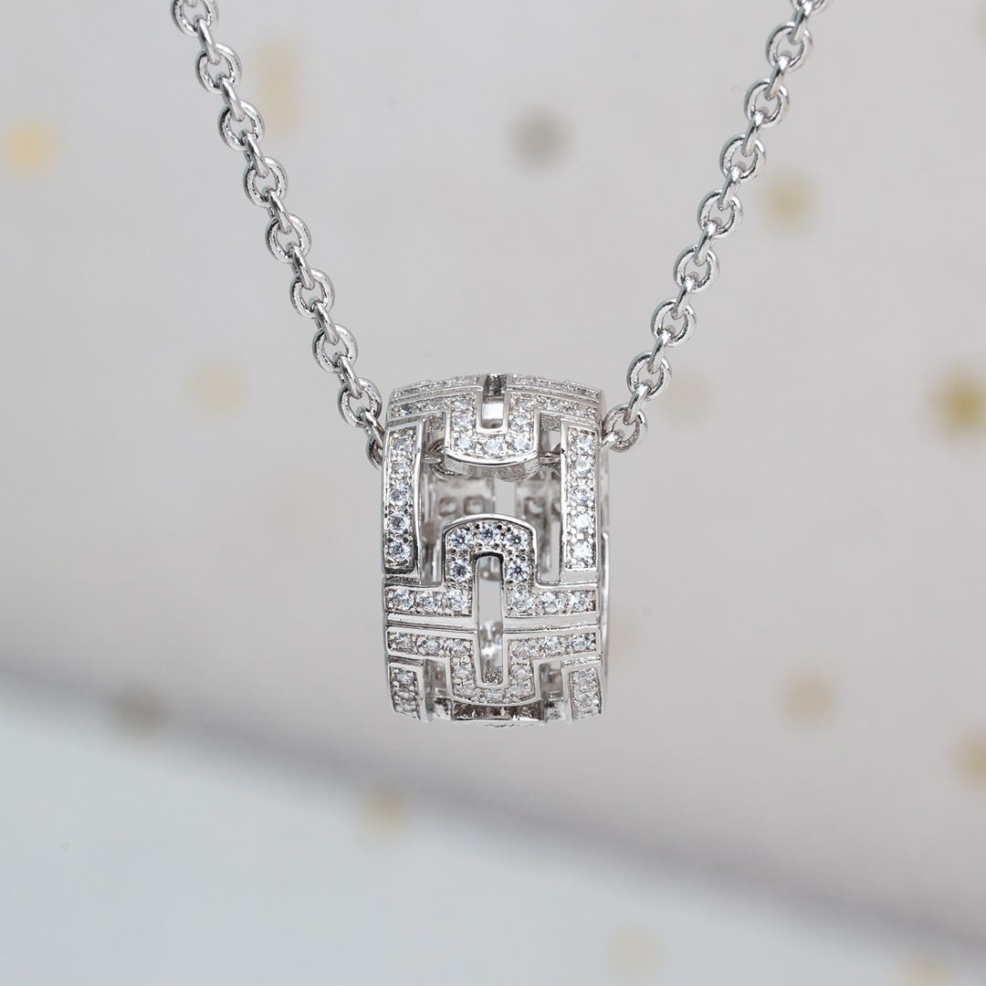 [Rose Tomorrow]PARENTESI NECKLACE SILVER DIAMOND