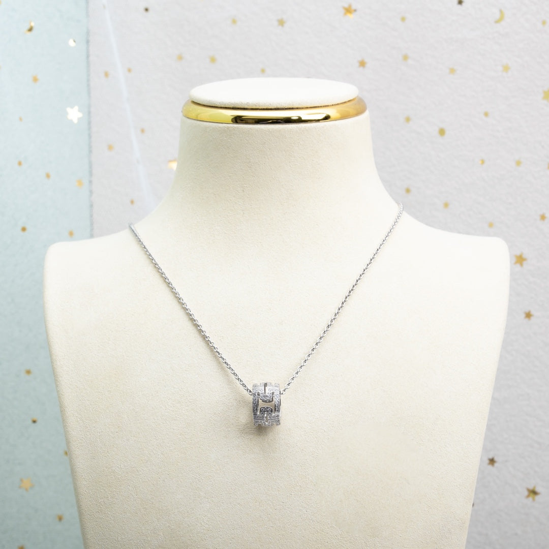 [Rose Tomorrow]PARENTESI NECKLACE SILVER DIAMOND