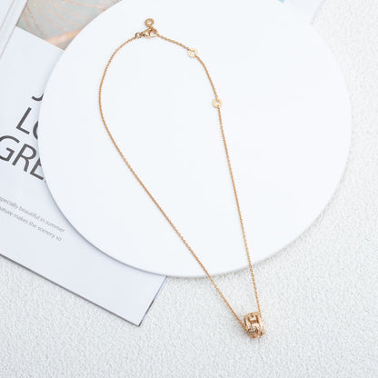 [Rose Tomorrow]PARENTESI NECKLACE PINK GOLD DIAMOND