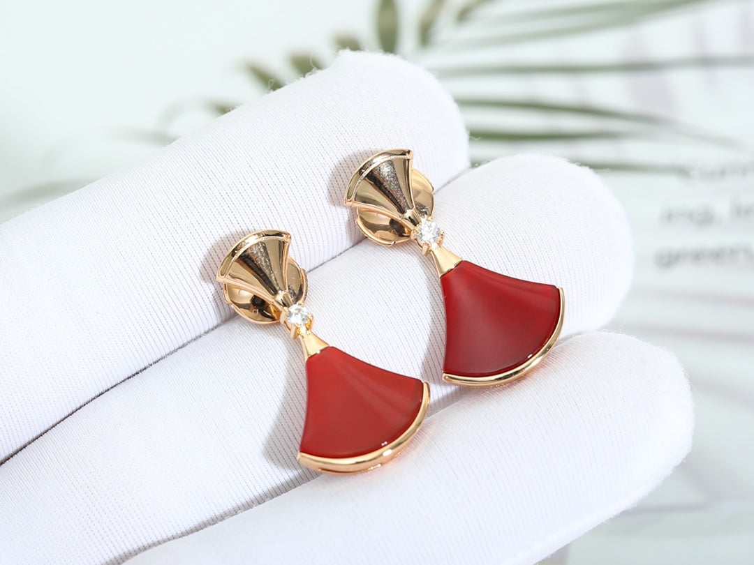 [Rose Tomorrow]DREAM Carnelian PINK GOLD EARRINGS