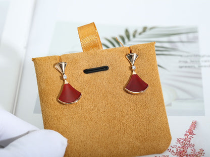 [Rose Tomorrow]DREAM Carnelian PINK GOLD EARRINGS