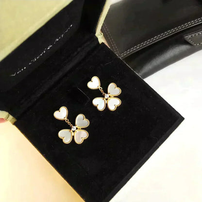 [Rose Tomorrow]CLOVER SWEET WHITE MOP EARRINGS