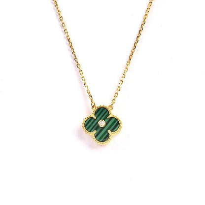 [Rose Tomorrow]CLOVER 15MM DIAMOND TURQUOISE NECKLACE