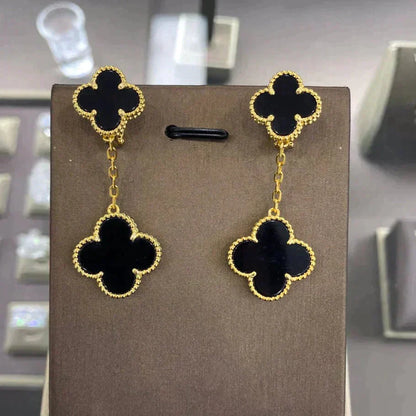 [Rose Tomorrow]CLOVER 2 MOTIFS  EARRINGS (MULTIPLE CHOICESC