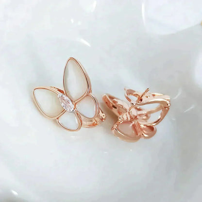 [Rose Tomorrow]BUTTERFLY MOP DIAMOND EARRINGS