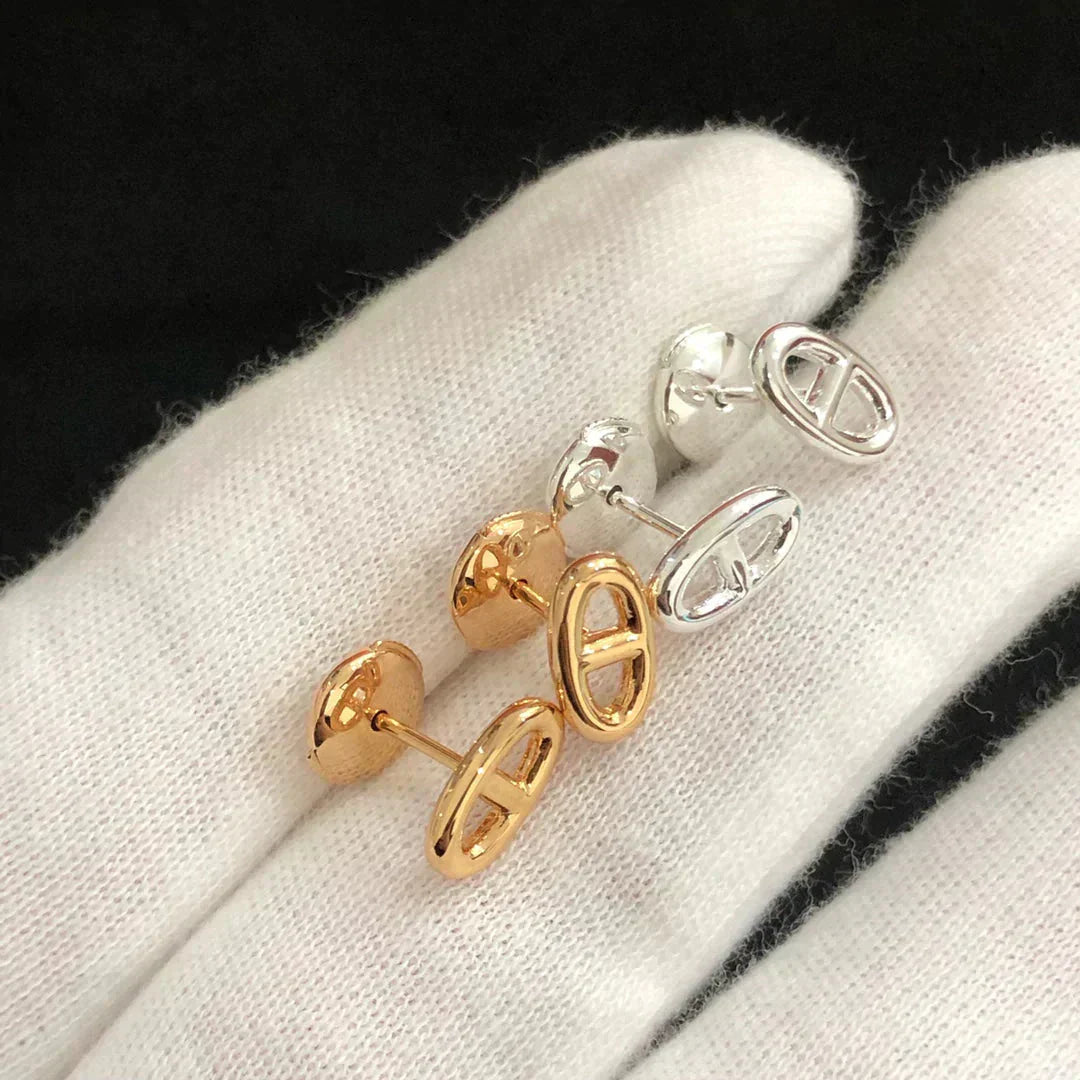 [Rose Tomorrow]CHAINE SMALL EARRINGS GOLD AND SILVER