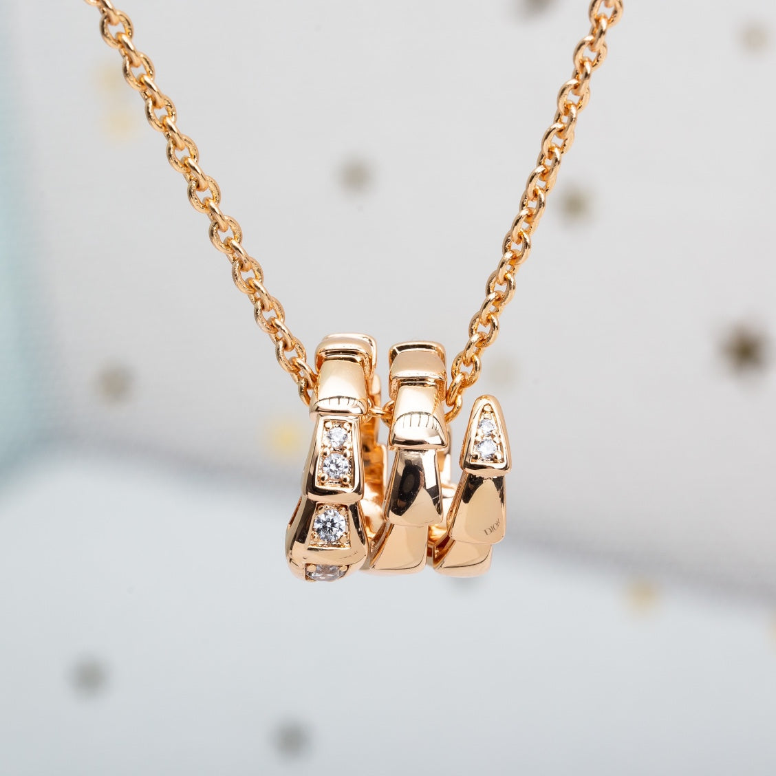 [Rose Tomorrow]SERPENTI PINK GOLD NECKLACE DIAMOND